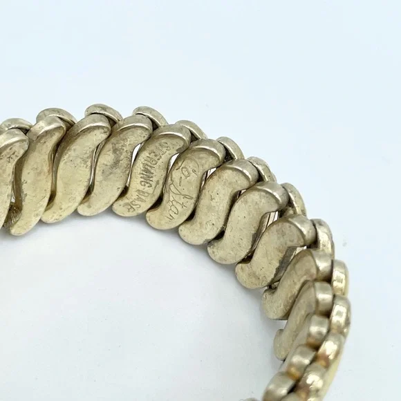 Antique Estate Co-Star Sterling Sweetheart Expansion Bracelet - Picture 5 of 5